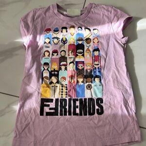 Fendi Friends Graphic Kids T-Shirt - Pink